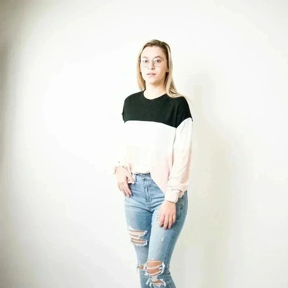 Hollister 3 Panel Waffle Knit Boyfriend Tee - Picture 5 of 6